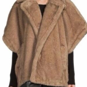 Rebecca Minkoff Brown Faux Fur Capelet